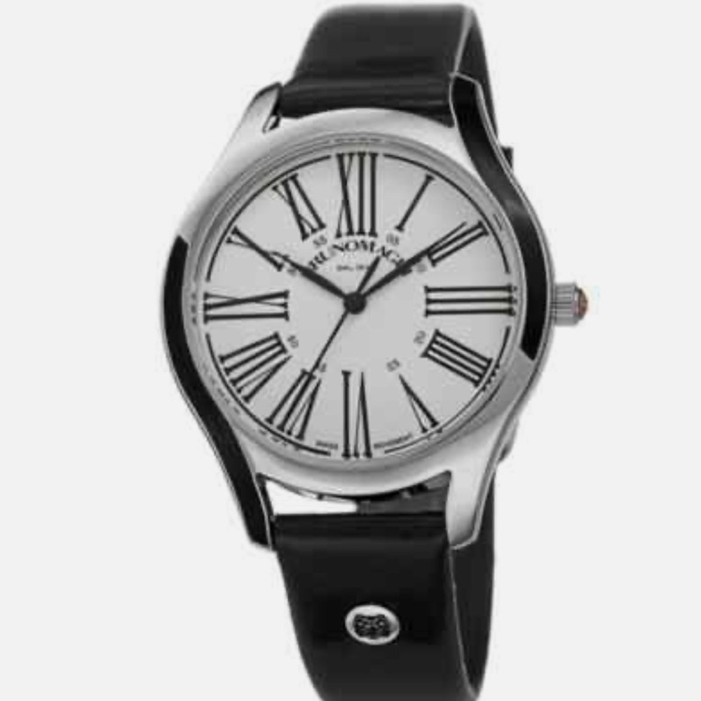 Bruno Magli Black Leather Strap White Dial Swiss Women’s Ladies Watch